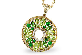 B320-85861: NECKLACE 1.47 SEMI-PREC (PER & GR.GT) 1.52 TGW
