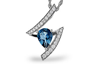 C320-83125: NECK 1.04 LONDON BLUE TOPAZ 1.23 TGW (8x6MM)