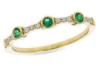 C320-84952: LDS WED RG .11 EMERALD .20 TGW