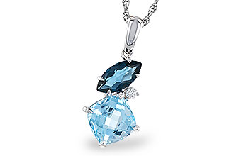 C320-85825: NECKLACE 2.37 TW BLUE TOPAZ 2.40 TGW