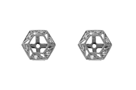 E046-35834: EARRING JACKETS .08 TW (FOR 0.50-1.00 CT TW STUDS)