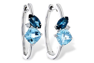 E320-85825: EARRINGS 1.82 TW BLUE TOPAZ 1.86 TGW