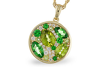 E320-85843: NECK 2.20 TW SEMI-PRECIOUS (TSAV, PER) 2.37 TGW
