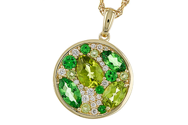 E320-85843: NECK 2.20 TW SEMI-PRECIOUS (TSAV, PER) 2.37 TGW