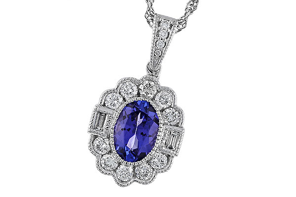 F320-83152: NECKLACE .80 TANZANITE 1.15 TGW (7x5MM OV)
