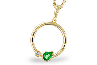 F320-84070: NECKLACE .20 EMERALD .22 TGW