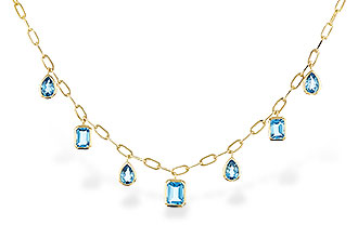 F320-84988: NECKLACE 4.10 TW BLUE TOPAZ (17")