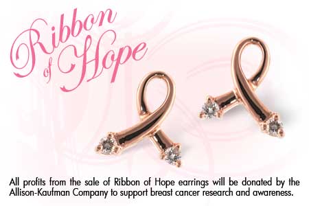 H046-35870: PINK GOLD EARRINGS .07 TW
