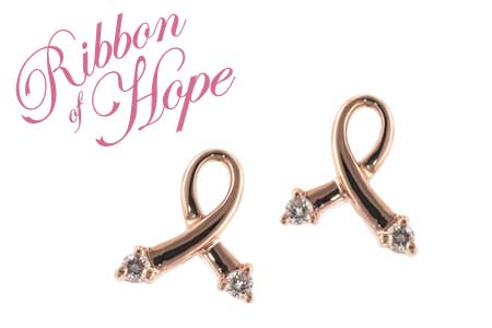 H046-35870: PINK GOLD EARRINGS .07 TW