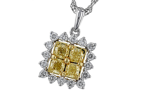 H320-85861: NECK .76 FANCY YELLOW DIAMONDS 1.09 TW