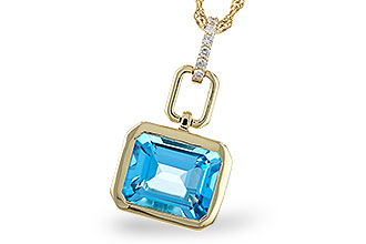 K320-85906: NECKLACE 3.26 BLUE TOPAZ 3.30 TGW (10x8MM BT)