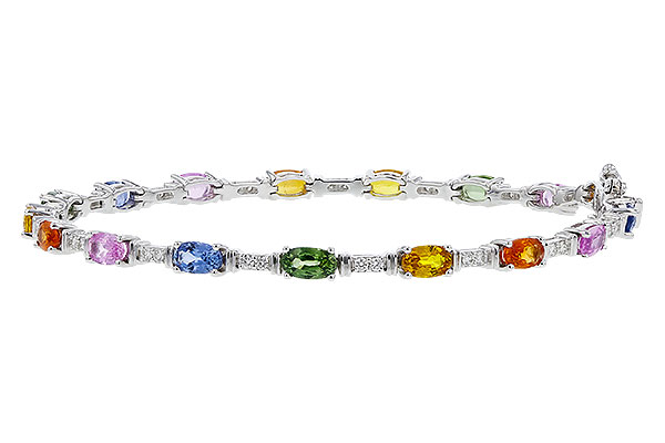 M320-84079: BRACELET 4.76 MULTI-COLOR SAPPH 5.08 TGW (7")