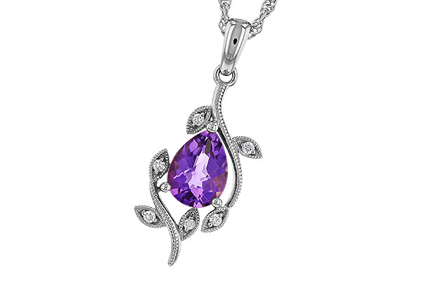 M320-84960: NECKLACE .88 AMETHYST .93 TGW (8x6MM AMY)